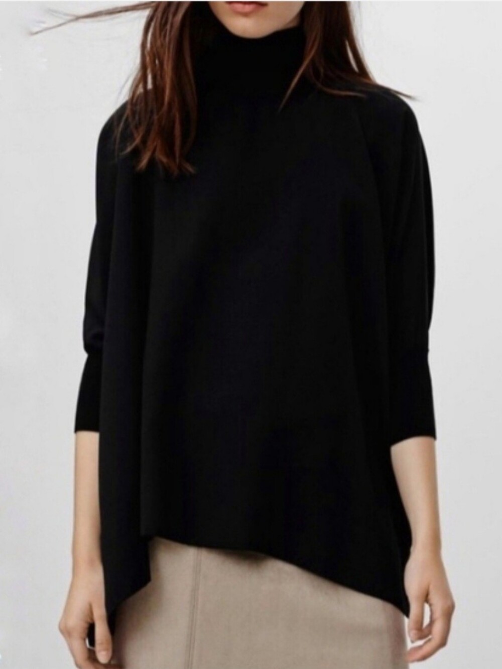 Babaton Hamish Oversized Flowy Turtleneck w/ Dolman Sleeves